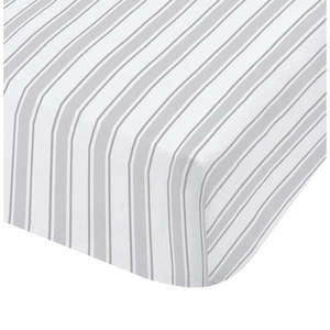 Sivo-biela bavlnená plachta Bianca Check And Stripe, 135 x 190 cm vyobraziť