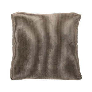 Hnedý dekoratívny vankúš Tiseco Home Studio Ribbed, 60 x 60 cm vyobraziť