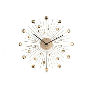 Hodiny v zlatej farbe Karlsson Sunburst, ø 50 cm vyobraziť