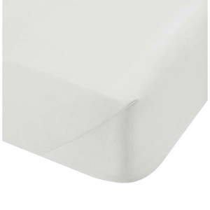 Biela napínacia plachta z bavlneného perkálu 135x190 cm Cotton Percale – Bianca vyobraziť