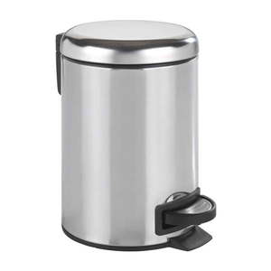 Pedálový odpadkový kôš v striebornej farbe Wenko Leman Shiny, 3 l vyobraziť