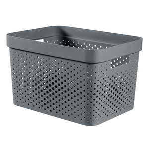 Sivý úložný košík Curver Infinity Dots, 17 l vyobraziť