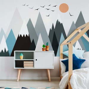 Nástenná samolepka Ambiance Giant Kid Sticker Scandinavian Mountains Parka vyobraziť
