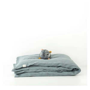 Detské modré ľanové obliečky Linen Tales Nature, 70 x 100 cm vyobraziť