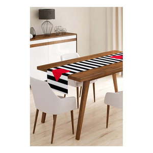 Behúň na stôl 45x140 cm Black Stripes – Minimalist Cushion Covers vyobraziť