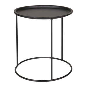 Čierny odkladací stolík WOOOD Ivar, ø 40 cm vyobraziť