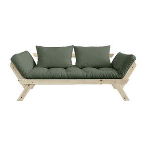 Rozkladacia pohovka so zeleným poťahom Karup Design Bebop Natural/Olive Green vyobraziť