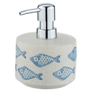 Modro-biely keramický dávkovač na mydlo Wenko Aquamarin, 475 ml vyobraziť