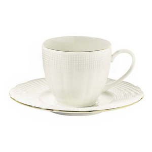 Súprava 6 porcelánových šálok na kávu s tanierikom Kutahya Café, 200 ml vyobraziť