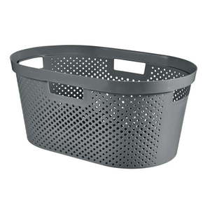 Sivý kôš na bielizeň Curver Infinity Hamper, 40 l vyobraziť