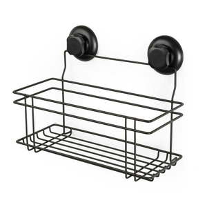 Čierna samodržiaca nástenná kúpeľňová polička Compactor Bestlock Black All Purpose Holder, 30 x 20, 5 cm vyobraziť