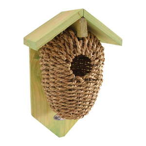 Vtáčia búdka z morskej trávy Esschert Design, výška 26, 2 cm vyobraziť