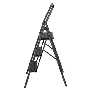 Sivé schodíky Wenko Compact, výška 114, 5 cm vyobraziť