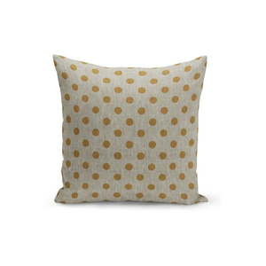 Vankúš s výplňou Kate Louise Dotty Yellow, 43 x 43 cm vyobraziť