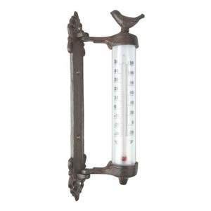 Liatinový nástenný teplomer Esschert Design Bird, výška 27, 3 cm vyobraziť