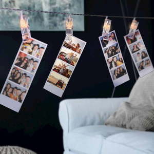 Transparentná LED svetelná reťaz v tvare štipcov DecoKing Pin, 20 svetielok, dĺžka 3, 35 m vyobraziť