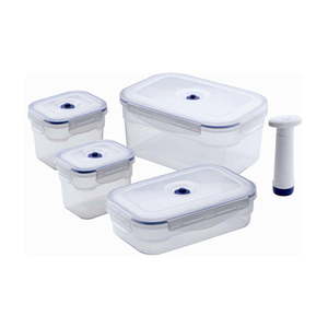 Súprava 4 boxov na potraviny a vákuovej pumpy Compactor Food Saver vyobraziť
