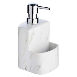Biely keramický dávkovač na mydlo Wenko Festival Marble, 380 ml vyobraziť