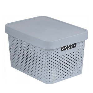 Sivý úložný box Curver Holes vyobraziť