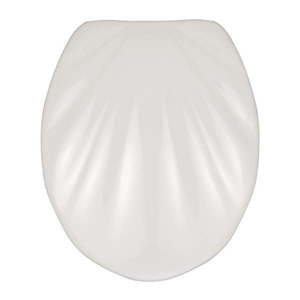 Biele WC sedadlo s jednoduchým zatváraním Wenko Premium Sea Shell, 45, 5 × 38 cm vyobraziť