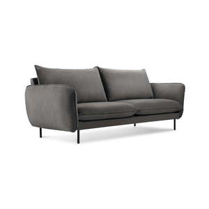 Tmavosivá zamatová pohovka Cosmopolitan Design Vienna, 160 cm vyobraziť