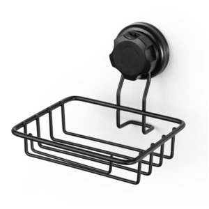 Čierny samodržiaci nástenný držiak na mydlo Compactor Bestlock Black Soap & Sponge Holder vyobraziť