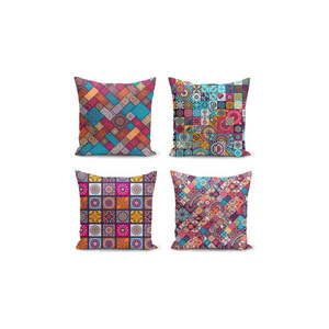 Obliečky na vankúše v súprave 4 ks 45x45 cm Mandala Tiles – Minimalist Cushion Covers vyobraziť