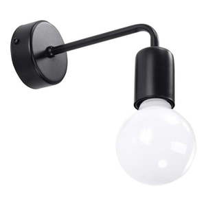 Čierne nástenné svietidlo Nice Lamps Donato vyobraziť