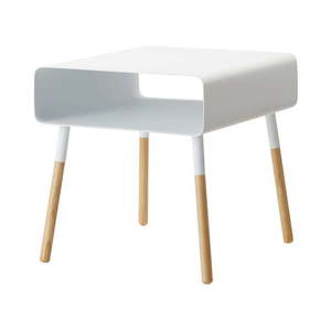 Biely odkladací stolík YAMAZAKI Plain, výška 35 cm vyobraziť