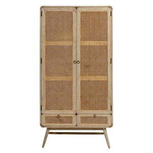 Šatníková skriňa z masívu mindi v prírodnej farbe 90x175 cm Nalu – Kave Home vyobraziť