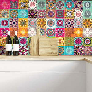 Sada 60 nástenných samolepiek Ambiance Tiles Vintage, 10 × 10 cm vyobraziť