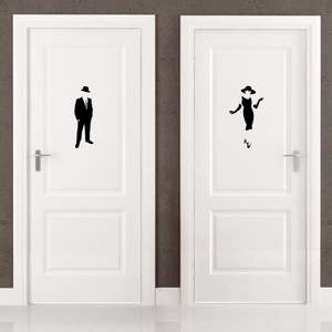 Samolepka Ambiance Elegant Restroom, 25 × 25 cm vyobraziť