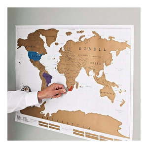 Stieracia mapa 88x52 cm World Scratch Map – Ambiance vyobraziť