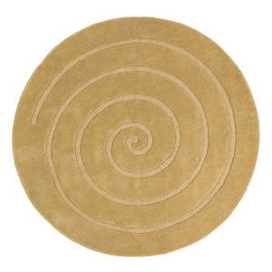Béžový vlnený koberec Think Rugs Spiral, ⌀ 180 cm vyobraziť