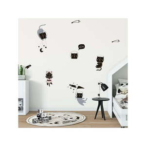 Sada nástenných detských samolepiek Ambiance Scandinavian Animals Cosmonaut Cats vyobraziť