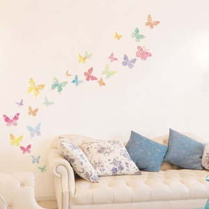Sada 24 samolepiek Ambiance Artistic Butterflies vyobraziť