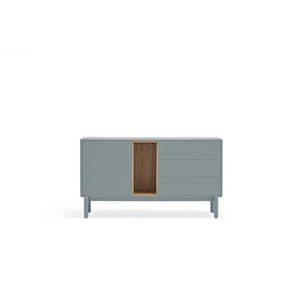 Modrá/sivá nízka komoda 140x76 cm Corvo – Teulat vyobraziť