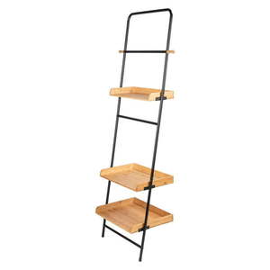 Kovový regál v čierno-prírodnej farbe 56x180 cm Loft - Wenko vyobraziť