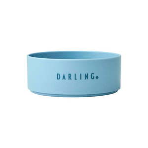 Svetlomodrá detská miska Design Letters Mini Darling, 11 cm vyobraziť