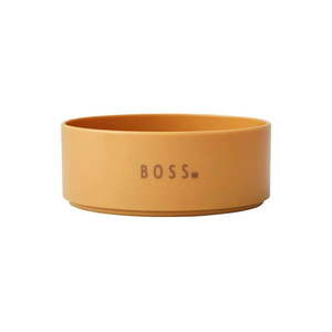 Horčicovožltá detská miska Design Letters Mini Boss, 11 cm vyobraziť