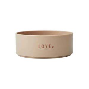 Béžová detská miska Design Letters Mini Love, 11 cm vyobraziť
