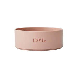 Ružová detská miska Design Letters Mini Love, 11 cm vyobraziť