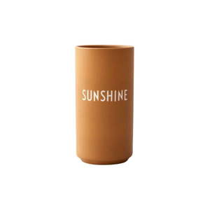 Horčicovožltá porcelánová váza Design Letters Sunshine, výška 11 cm vyobraziť