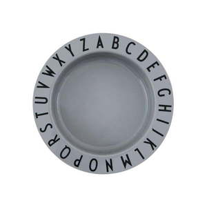 Sivý detský hlboký tanier Design Letters Eat & Learn, 15, 5 cm vyobraziť