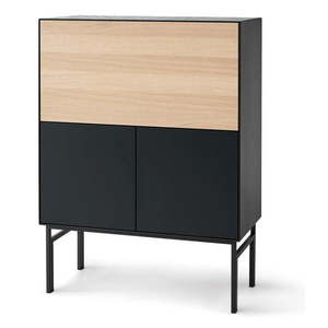 Čierna vinotéka v dekore duba 91x111 cm Edge - Hammel Furniture vyobraziť