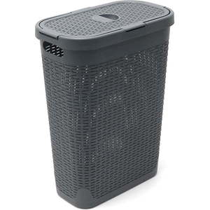Kôš na bielizeň Addis Rattan Effect Slim Hamper, 40 l vyobraziť