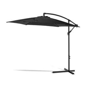Čierny slnečník bez podstavca Bonami Essentials Happy Sun, ø 300 cm vyobraziť