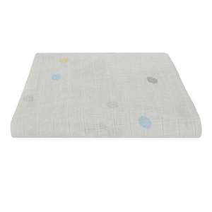 Sivé mušelínové detské prestieradlo Kindsgut Dots, 70 x 140 cm vyobraziť