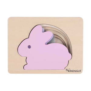 Drevené vkladacie puzzle Rabbit – Kindsgut vyobraziť