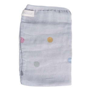 Súprava 2 sivých mušelínových uteráčikov Kindsgut Dots, 14 x 20 cm vyobraziť
